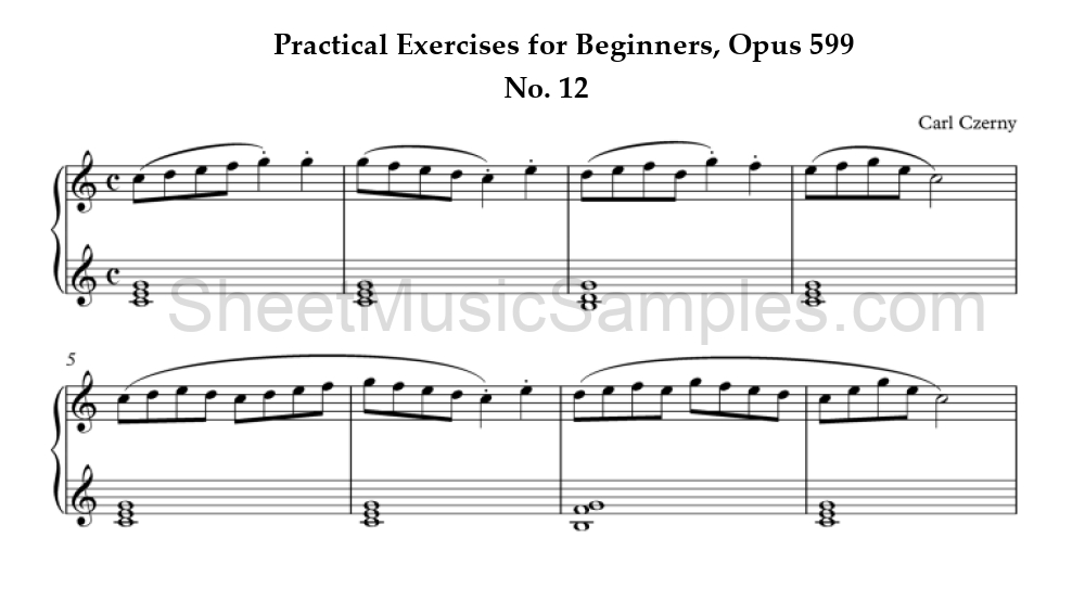 Practical Exercises for Beginners, Opus 599 - No. 12