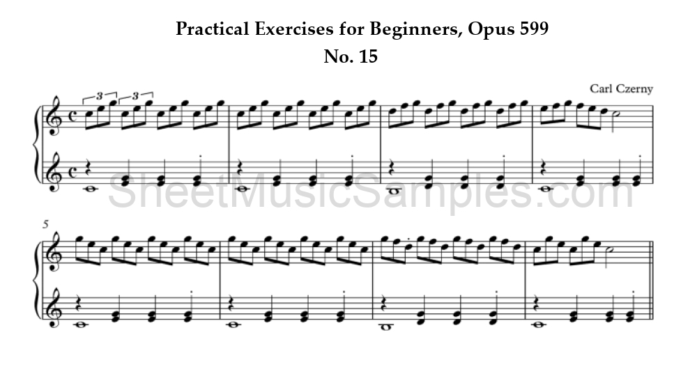 Practical Exercises for Beginners, Opus 599 - No. 15