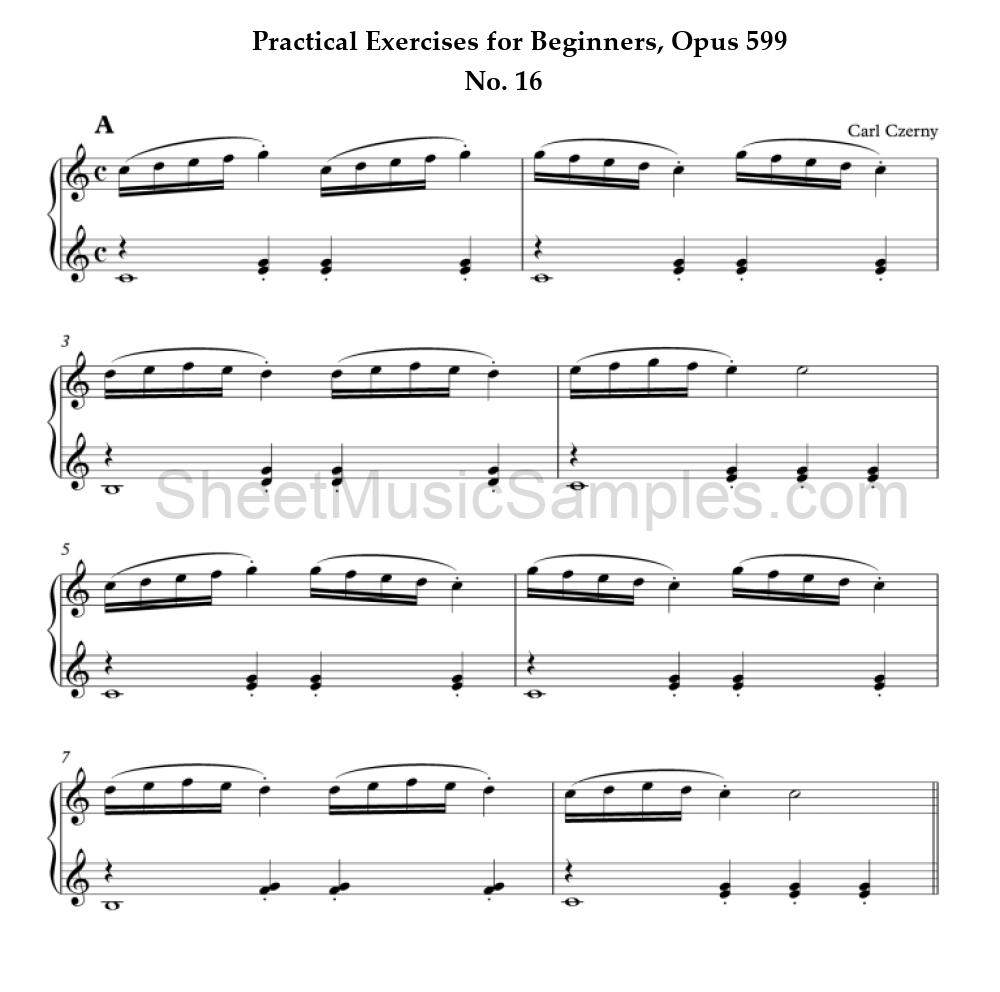 Practical Exercises for Beginners, Opus 599 - No. 16