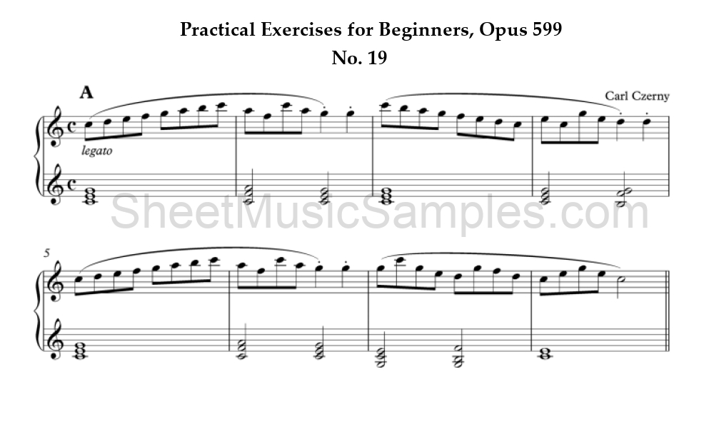 Practical Exercises for Beginners, Opus 599 - No. 19