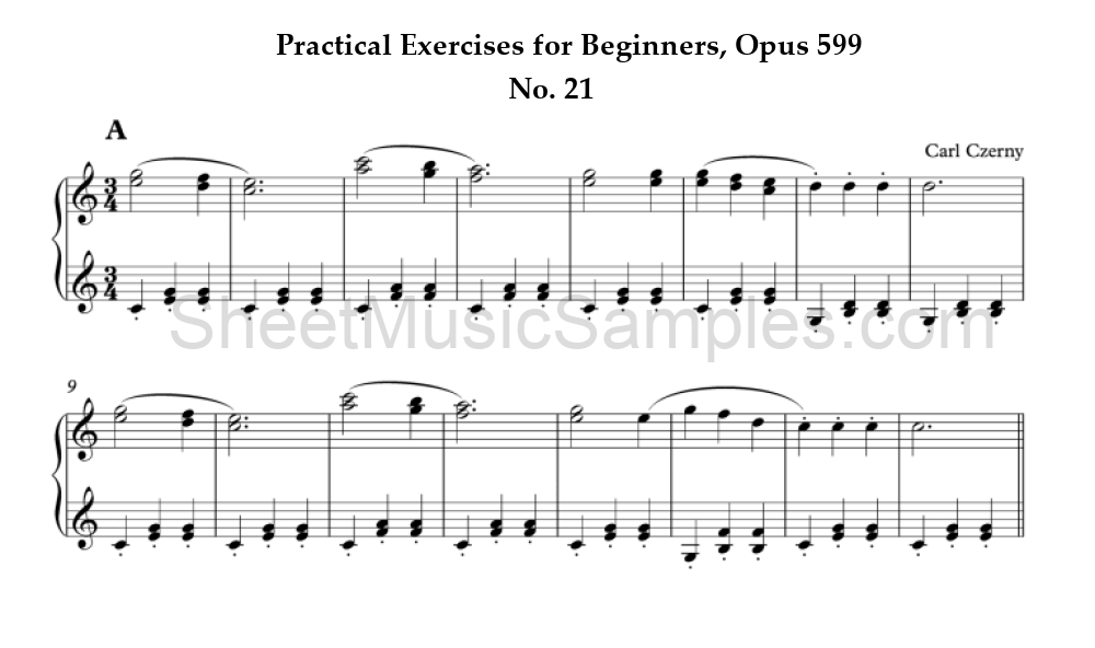 Practical Exercises for Beginners, Opus 599 - No. 21