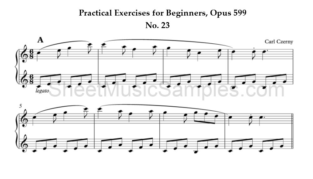 Practical Exercises for Beginners, Opus 599 - No. 23