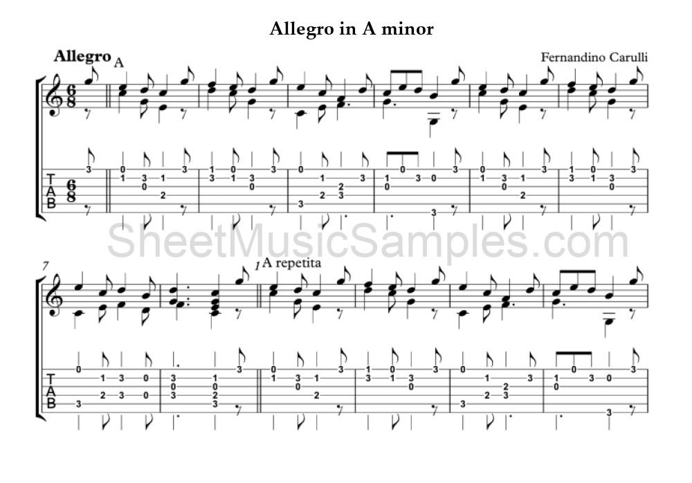 Allegro in A minor