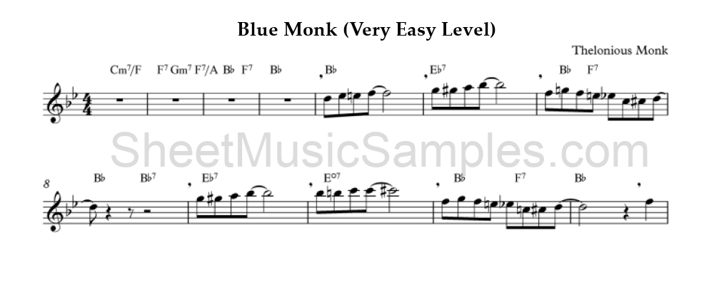 Blue Monk (Very Easy Level)