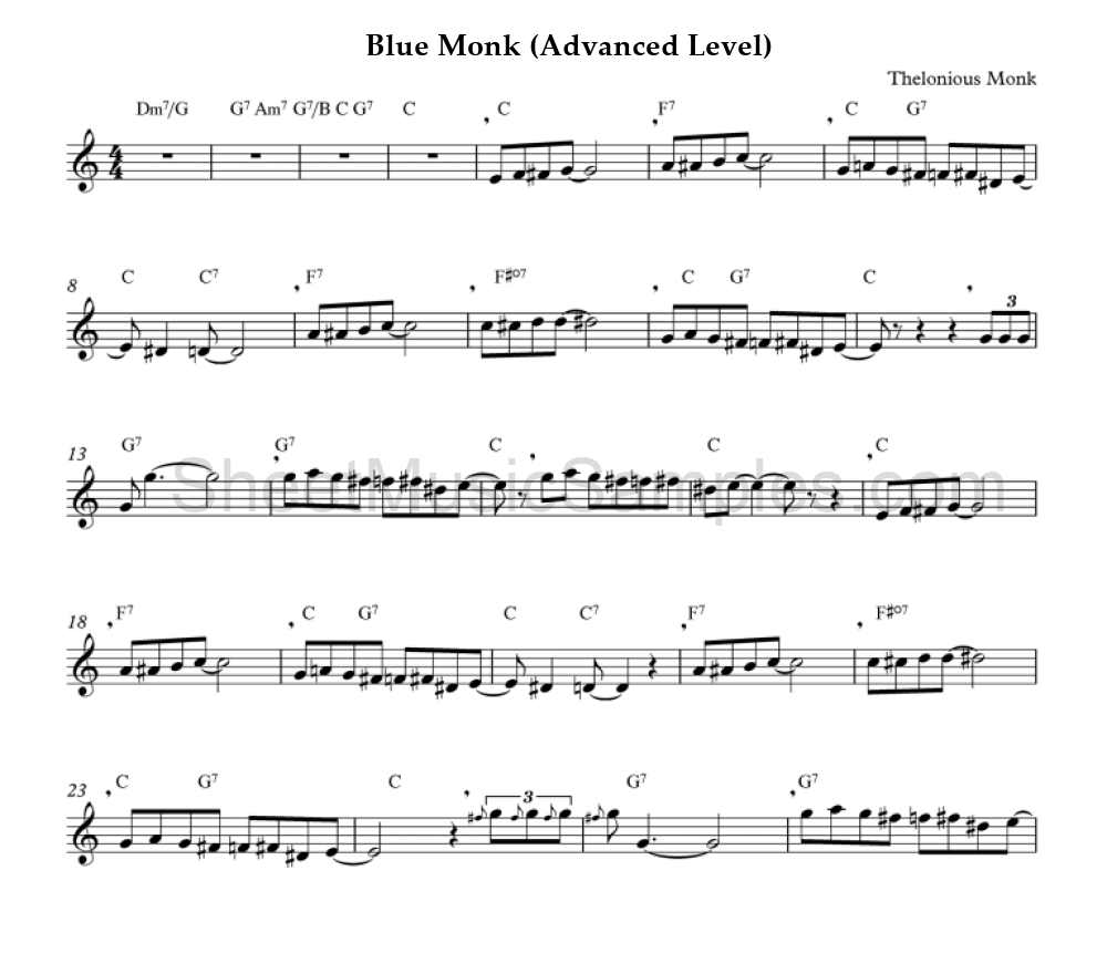 Blue Monk (Advanced Level)