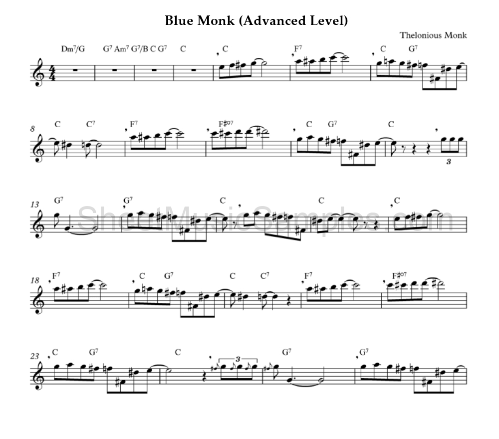 Blue Monk (Advanced Level)