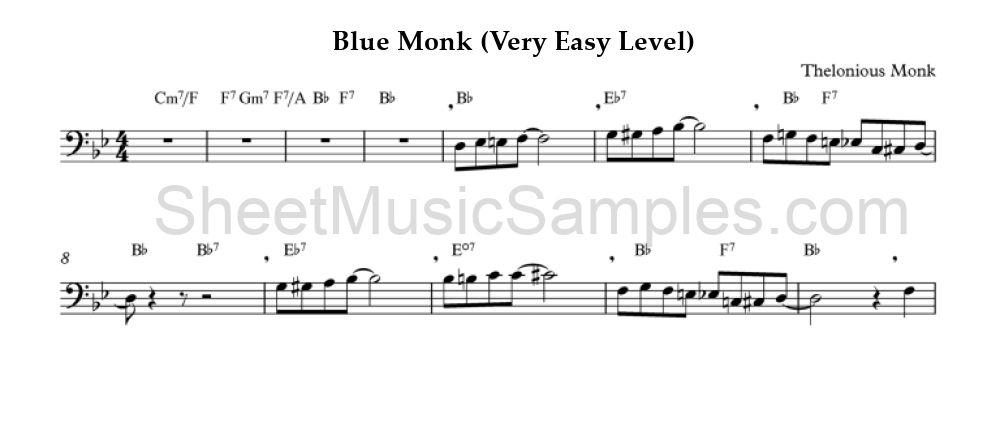 Blue Monk (Very Easy Level)