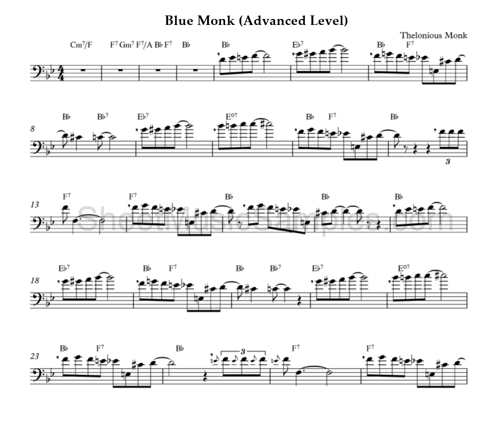 Blue Monk (Advanced Level)