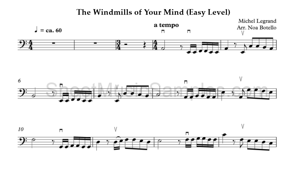 The Windmills of Your Mind (Easy Level)