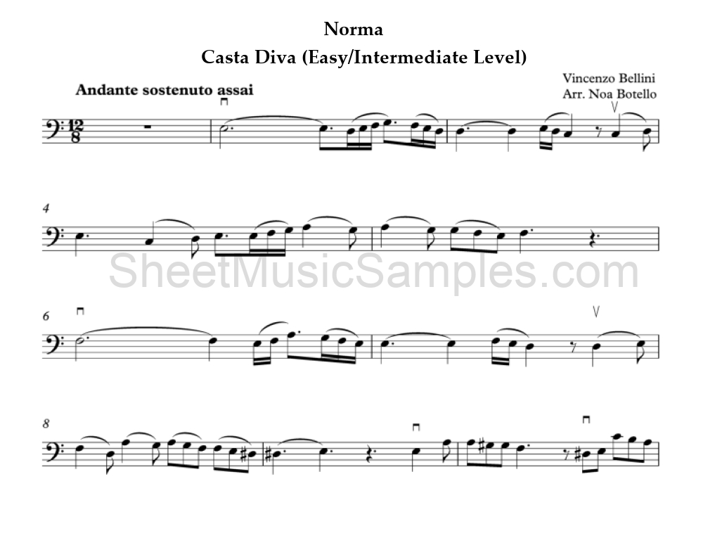 Norma - Casta Diva (Easy/Intermediate Level)