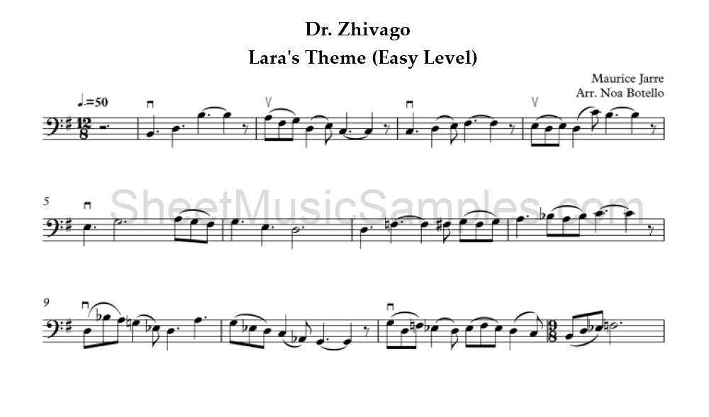 Dr. Zhivago - Lara's Theme (Easy Level)