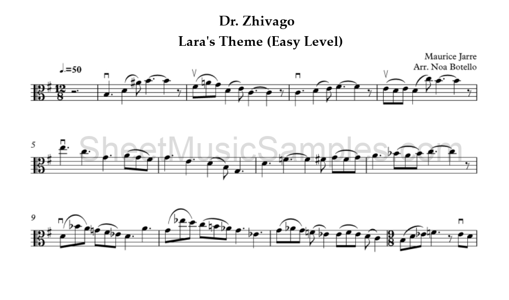 Dr. Zhivago - Lara's Theme (Easy Level)