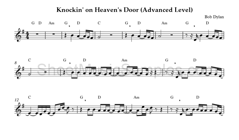 Knockin' on Heaven's Door (Advanced Level)