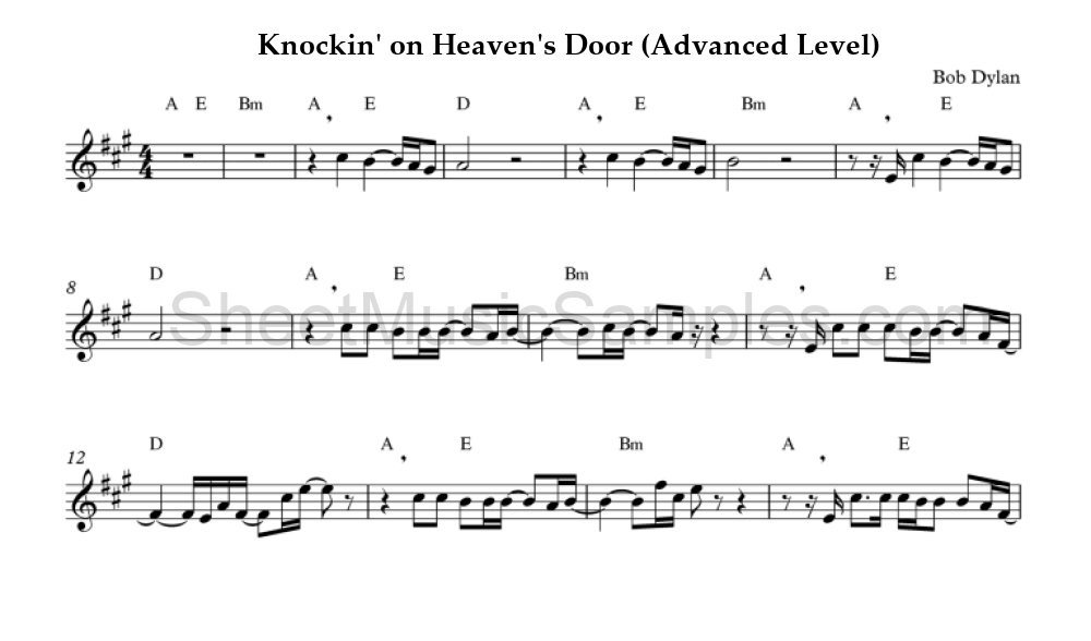 Knockin' on Heaven's Door (Advanced Level)