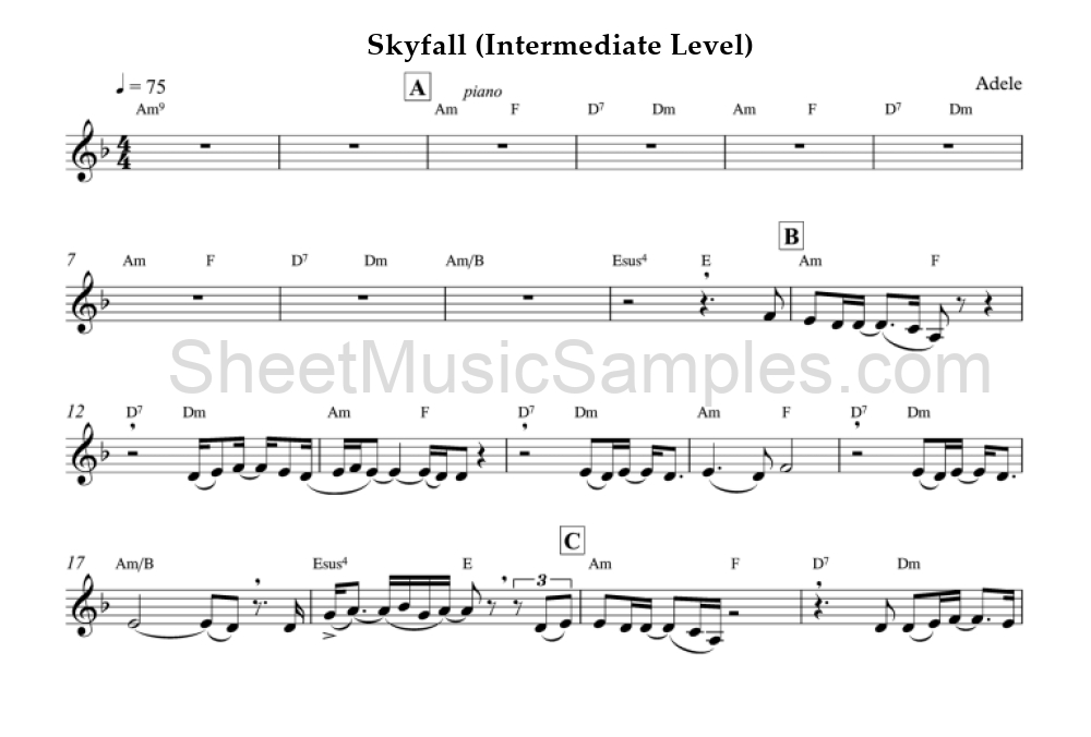 Skyfall (Intermediate Level)