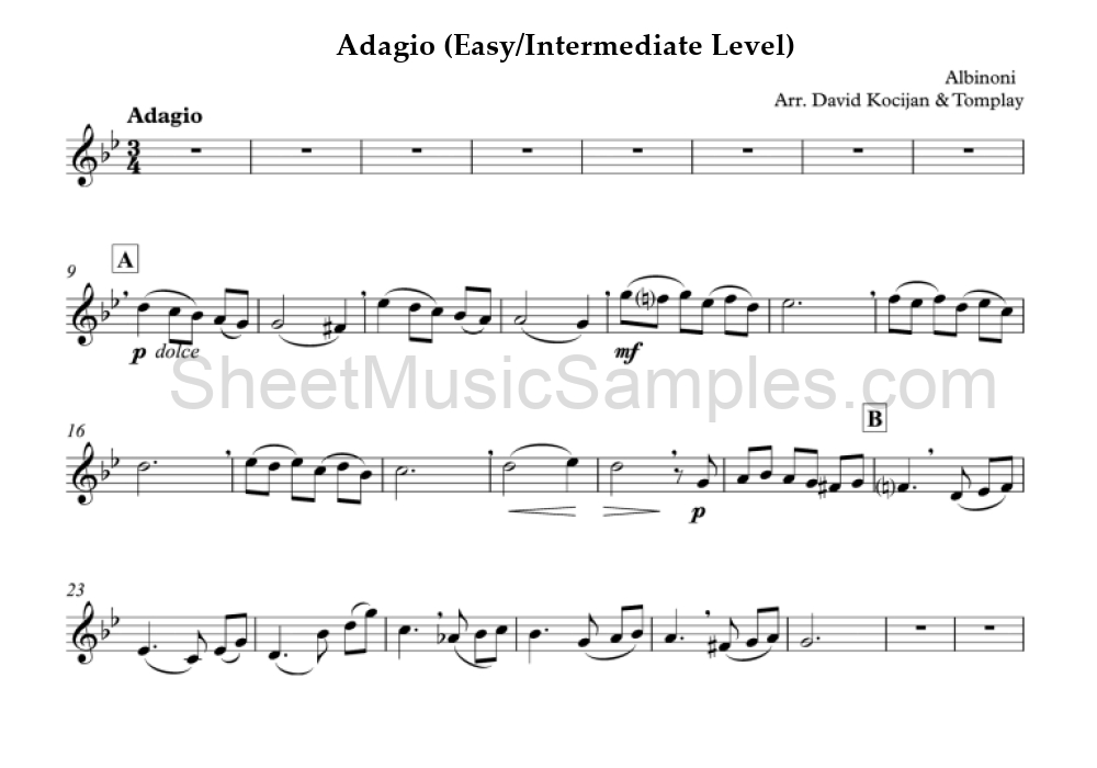 Adagio (Easy/Intermediate Level)