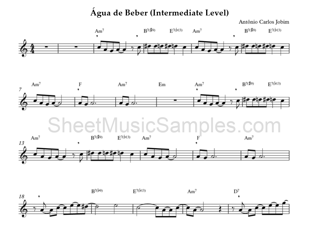 Água de Beber (Intermediate Level)