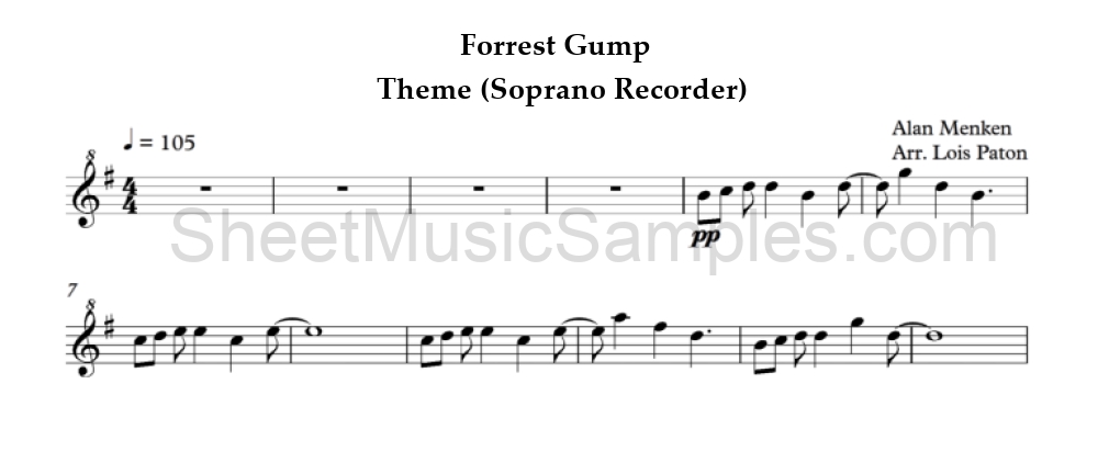 Forrest Gump - Theme (Soprano Recorder)