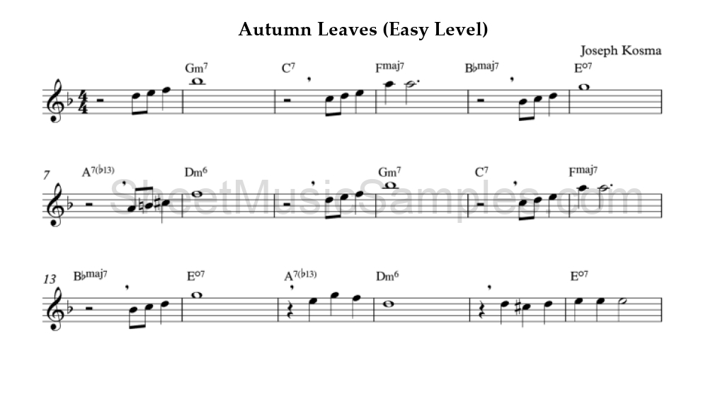 Autumn Leaves (Easy Level)