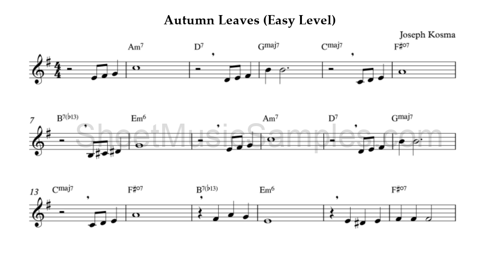 Autumn Leaves (Easy Level)