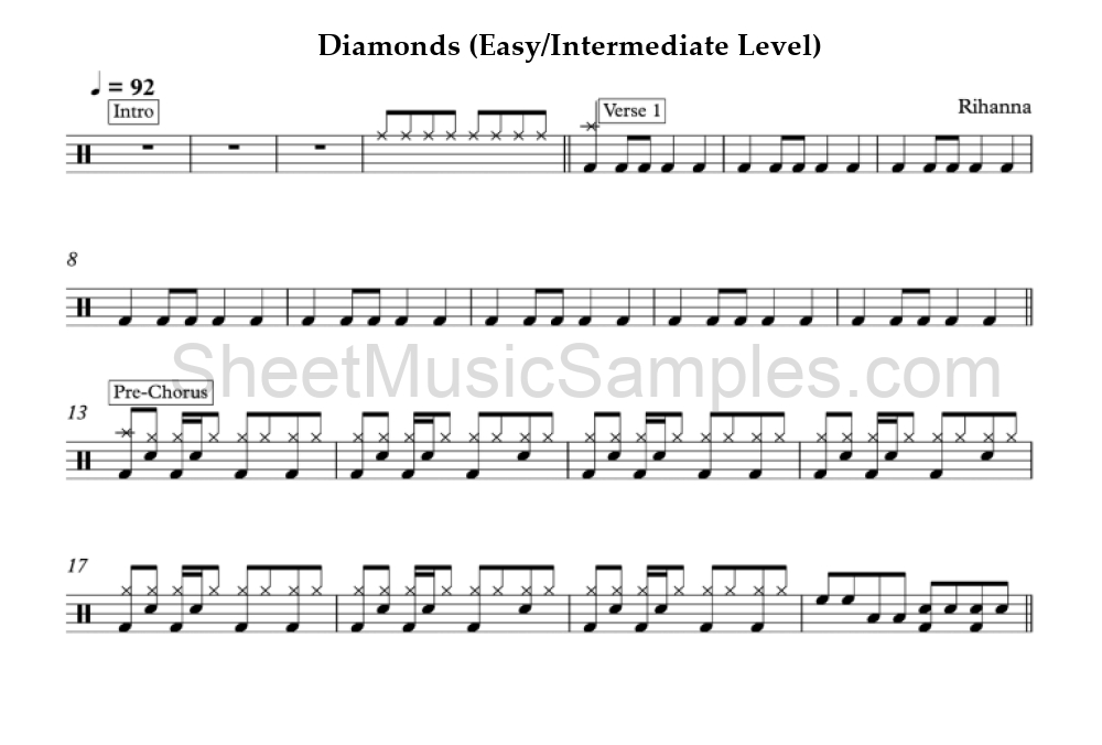 Diamonds (Easy/Intermediate Level)