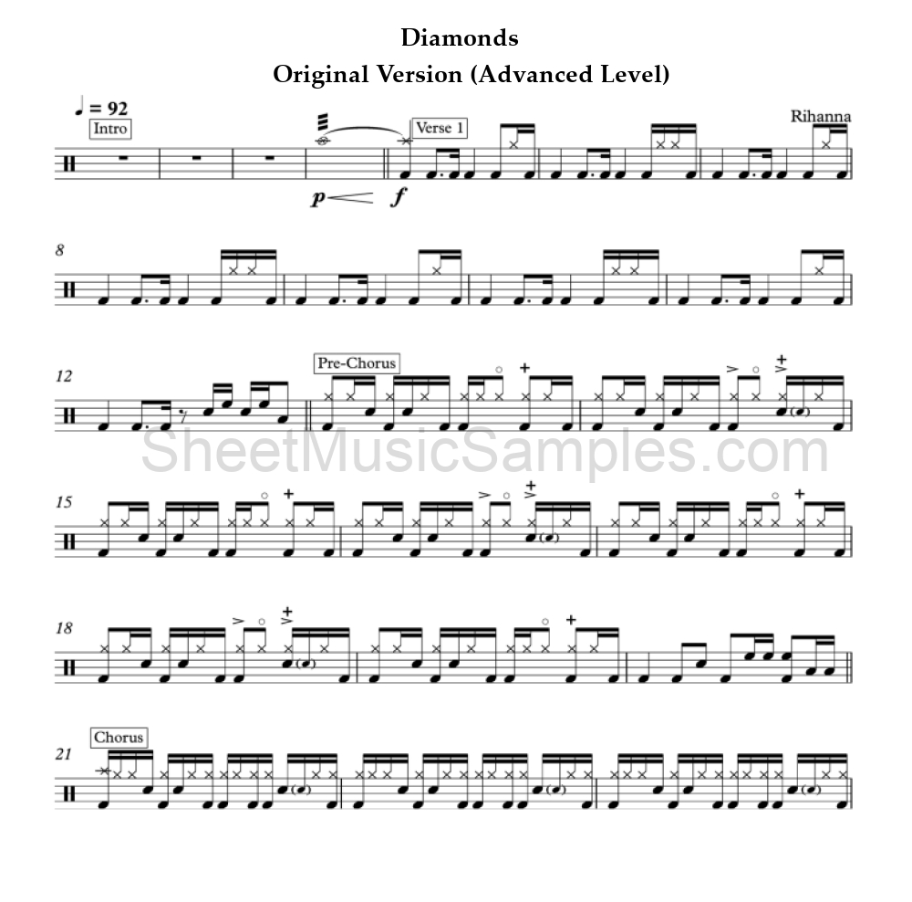 Diamonds - Original Version (Advanced Level)