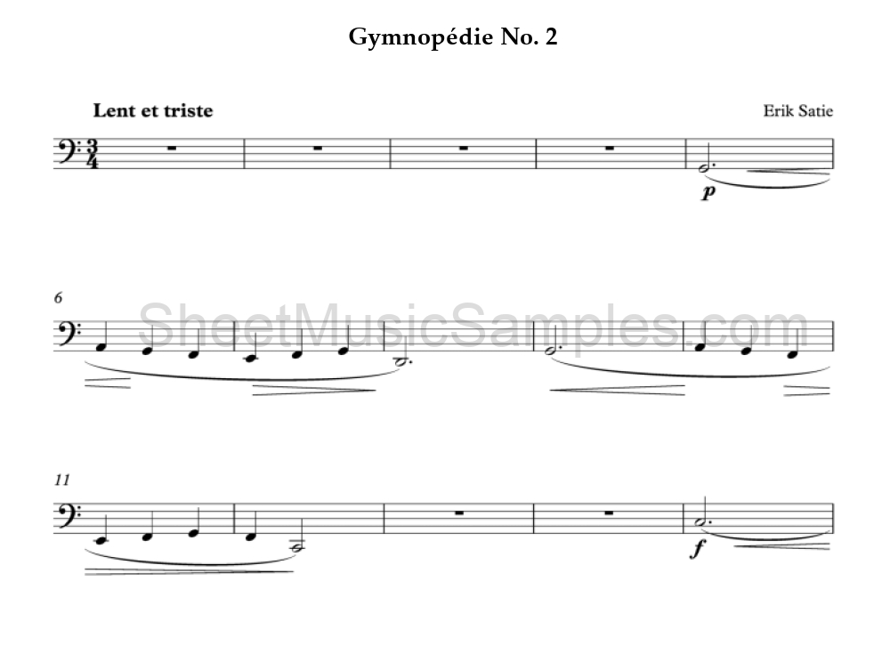 Gymnopédie No. 2