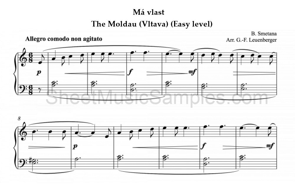 Má vlast - The Moldau (Vltava) (Easy level)