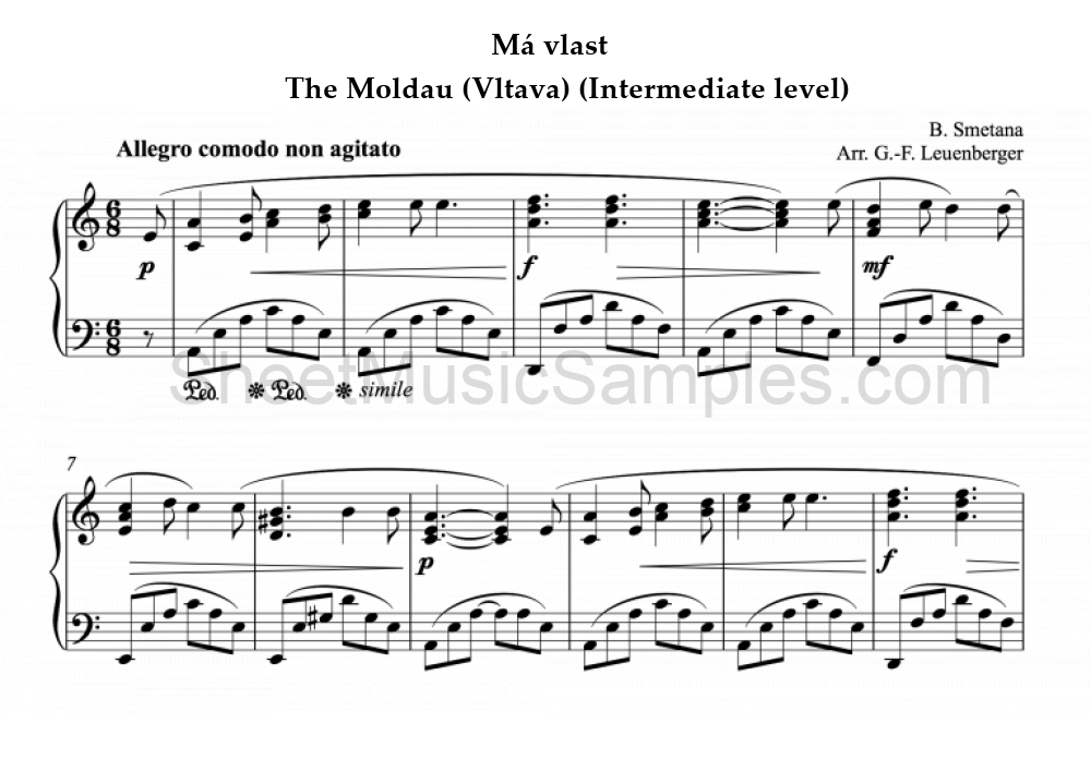 Má vlast - The Moldau (Vltava) (Intermediate level)