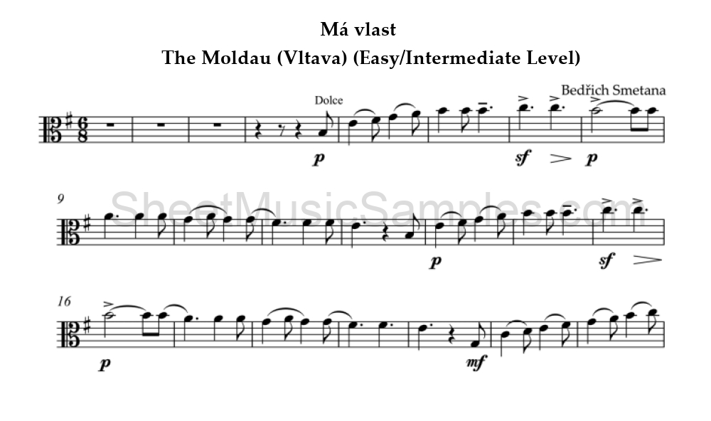 Má vlast - The Moldau (Vltava) (Easy/Intermediate Level)