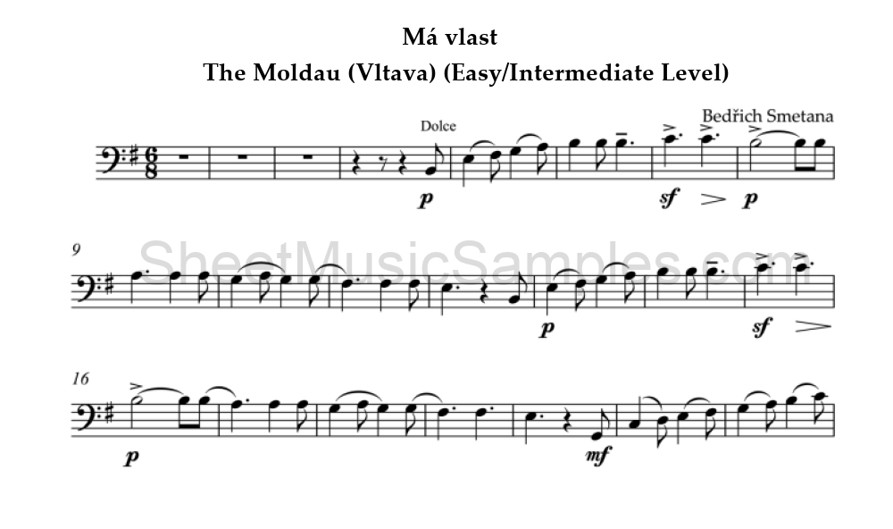 Má vlast - The Moldau (Vltava) (Easy/Intermediate Level)