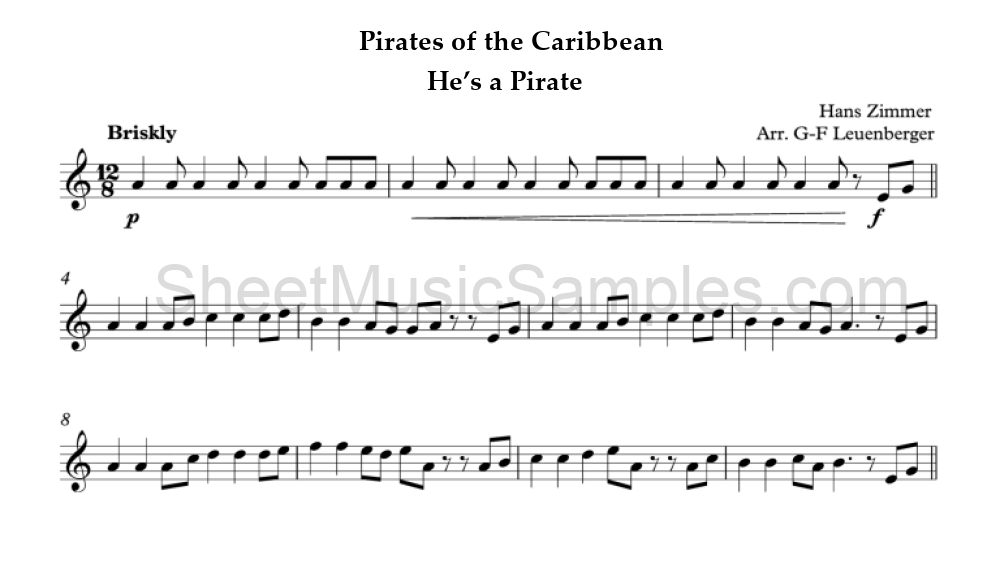 Pirates of the Caribbean - He’s a Pirate