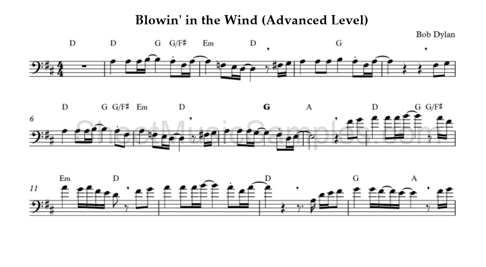 Blowin' in the Wind (Advanced Level)