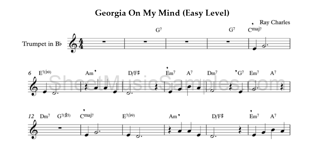 Georgia On My Mind (Easy Level)