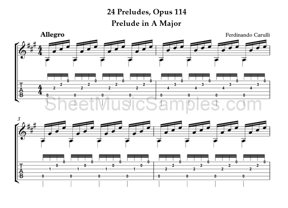 24 Preludes, Opus 114 - Prelude in A Major