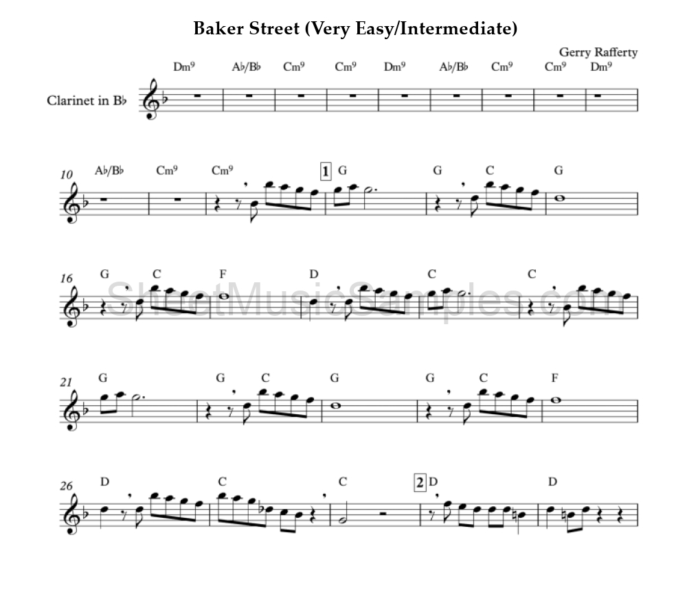 Baker Street (Very Easy/Intermediate)