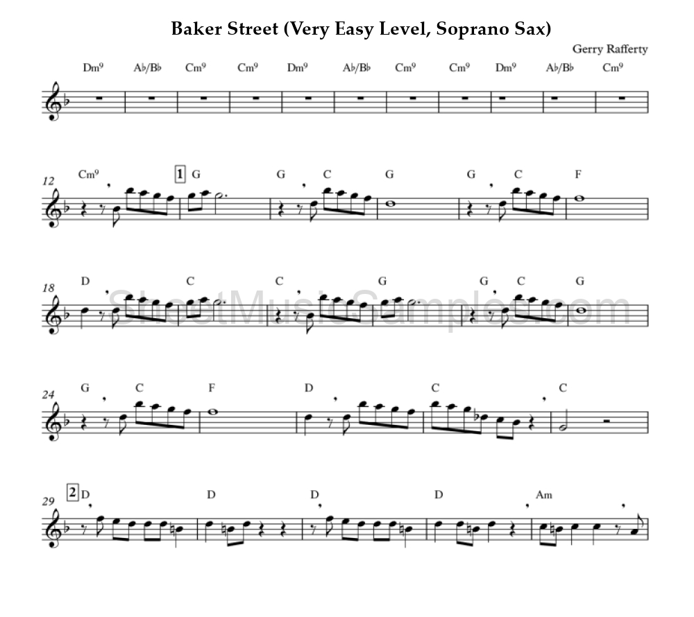 Baker Street (Very Easy Level, Soprano Sax)