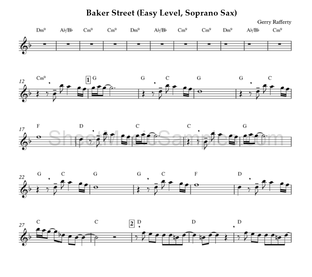 Baker Street (Easy Level, Soprano Sax)