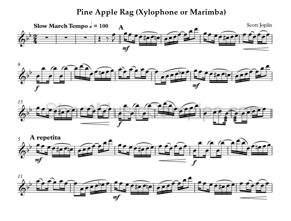 Pine Apple Rag (Xylophone or Marimba)