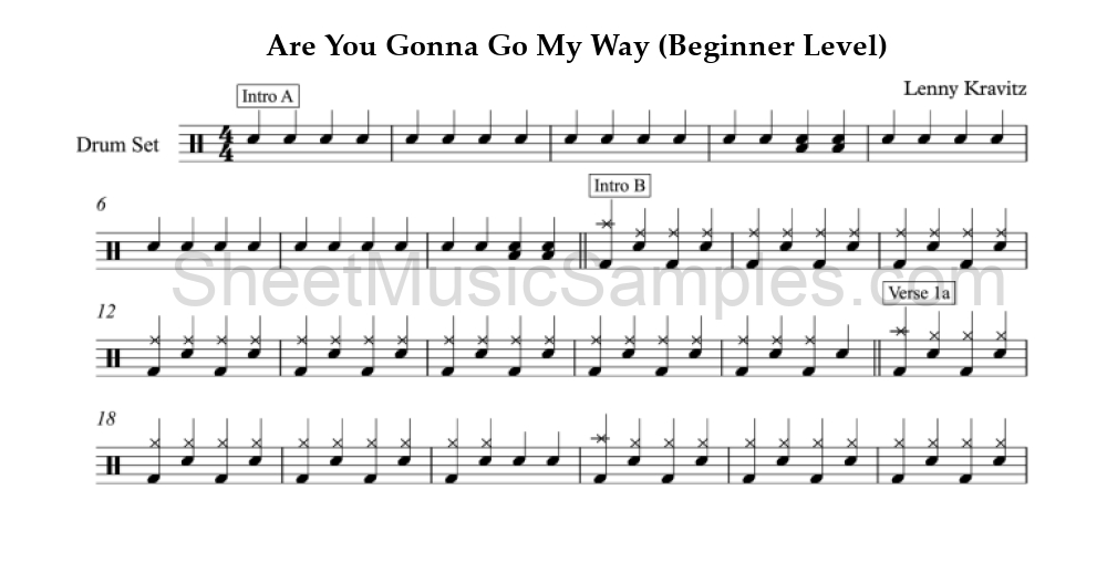 Are You Gonna Go My Way (Beginner Level)