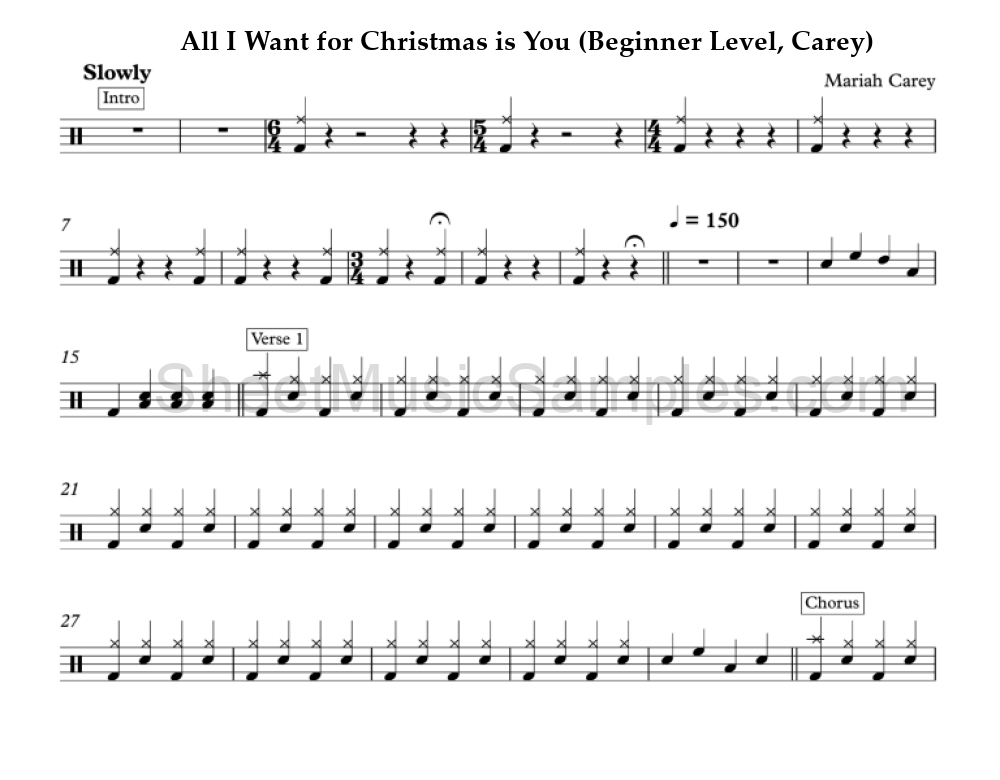 All I Want for Christmas is You (Beginner Level, Carey)