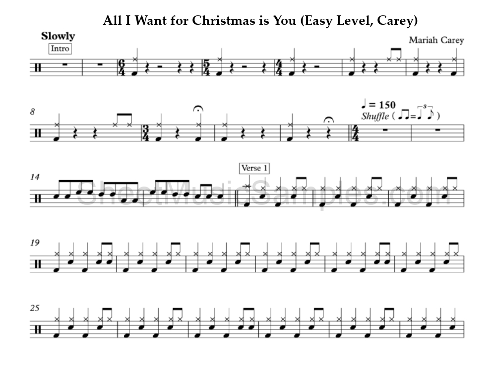 All I Want for Christmas is You (Easy Level, Carey)