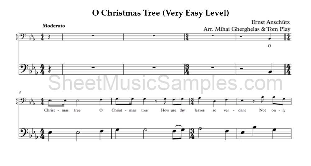 O Christmas Tree (Very Easy Level)