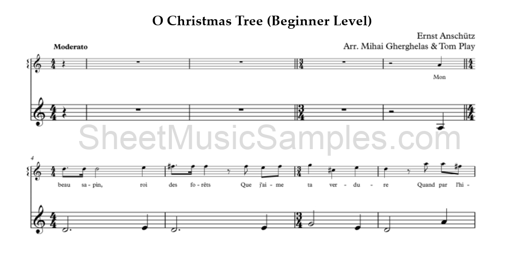 O Christmas Tree (Beginner Level)