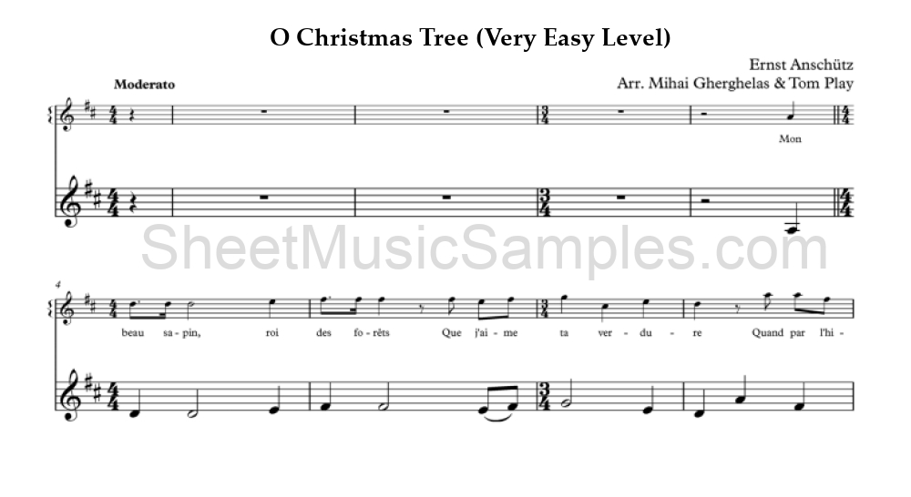 O Christmas Tree (Very Easy Level)