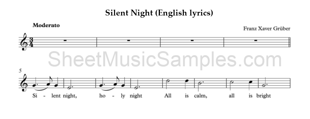 Silent Night (English lyrics)