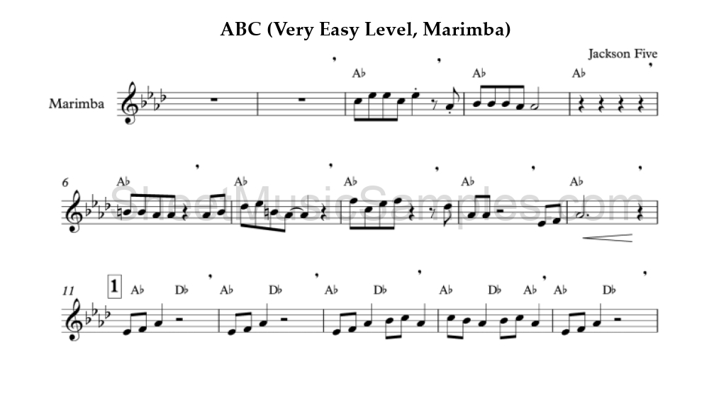 ABC (Very Easy Level, Marimba)