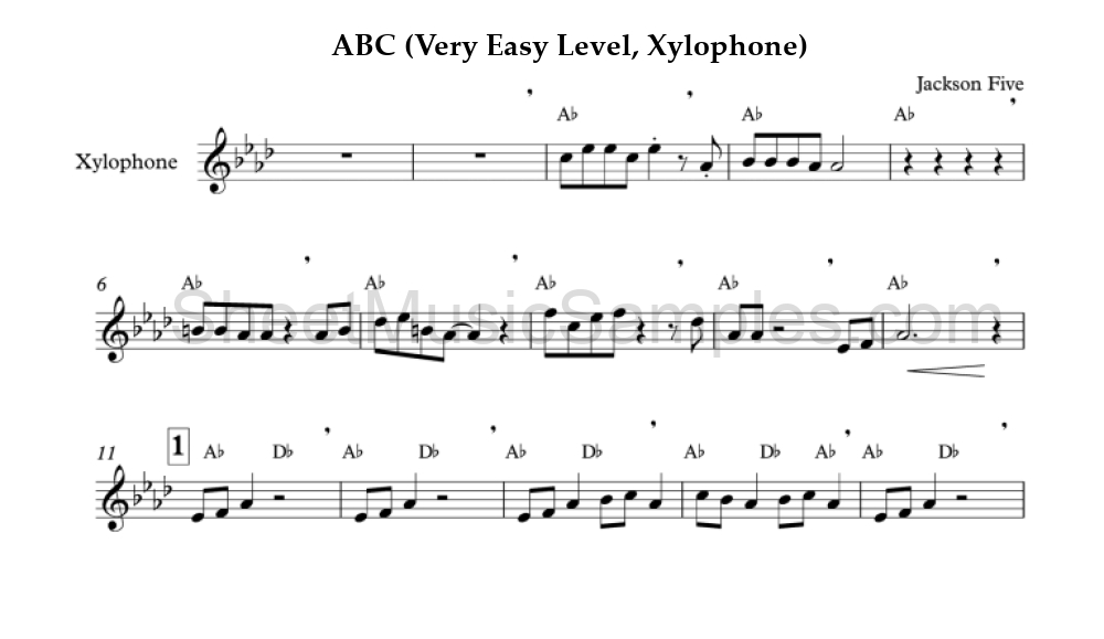 ABC (Very Easy Level, Xylophone)