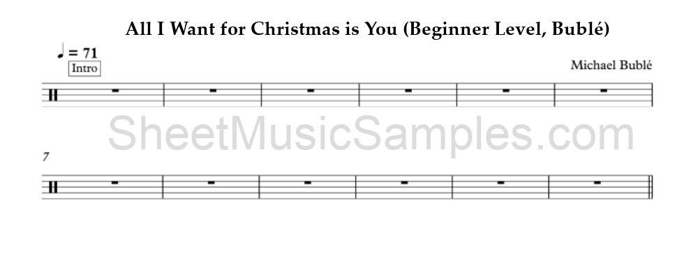 All I Want for Christmas is You (Beginner Level, Bublé)