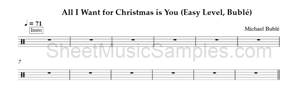 All I Want for Christmas is You (Easy Level, Bublé)